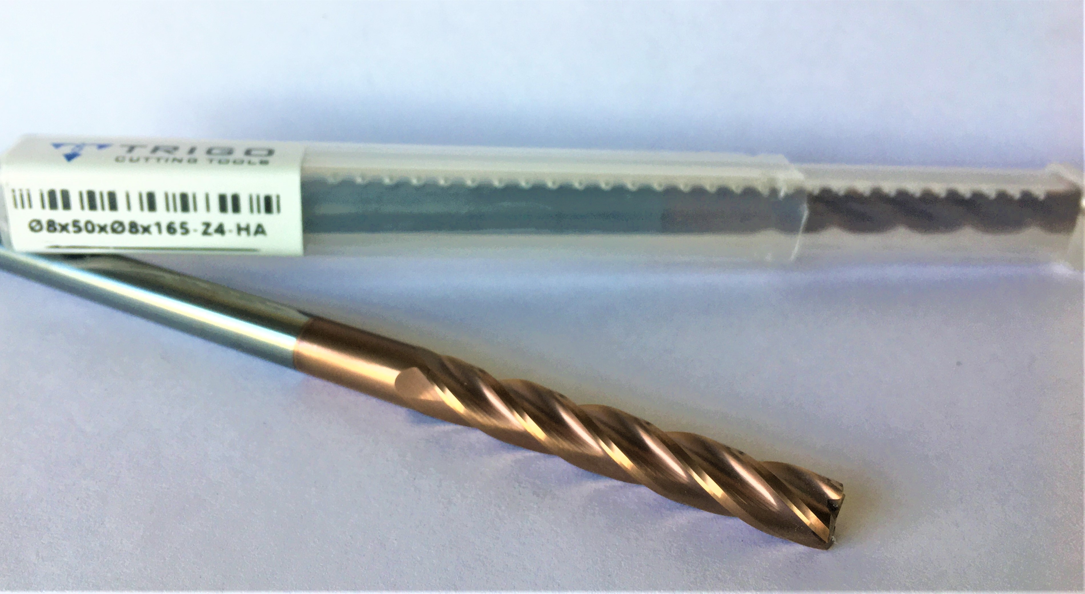 TRİGO 8 MM 150 BOY KARBÜR HRC55 4 AĞIZLI DÜZ ELMAS FREZE