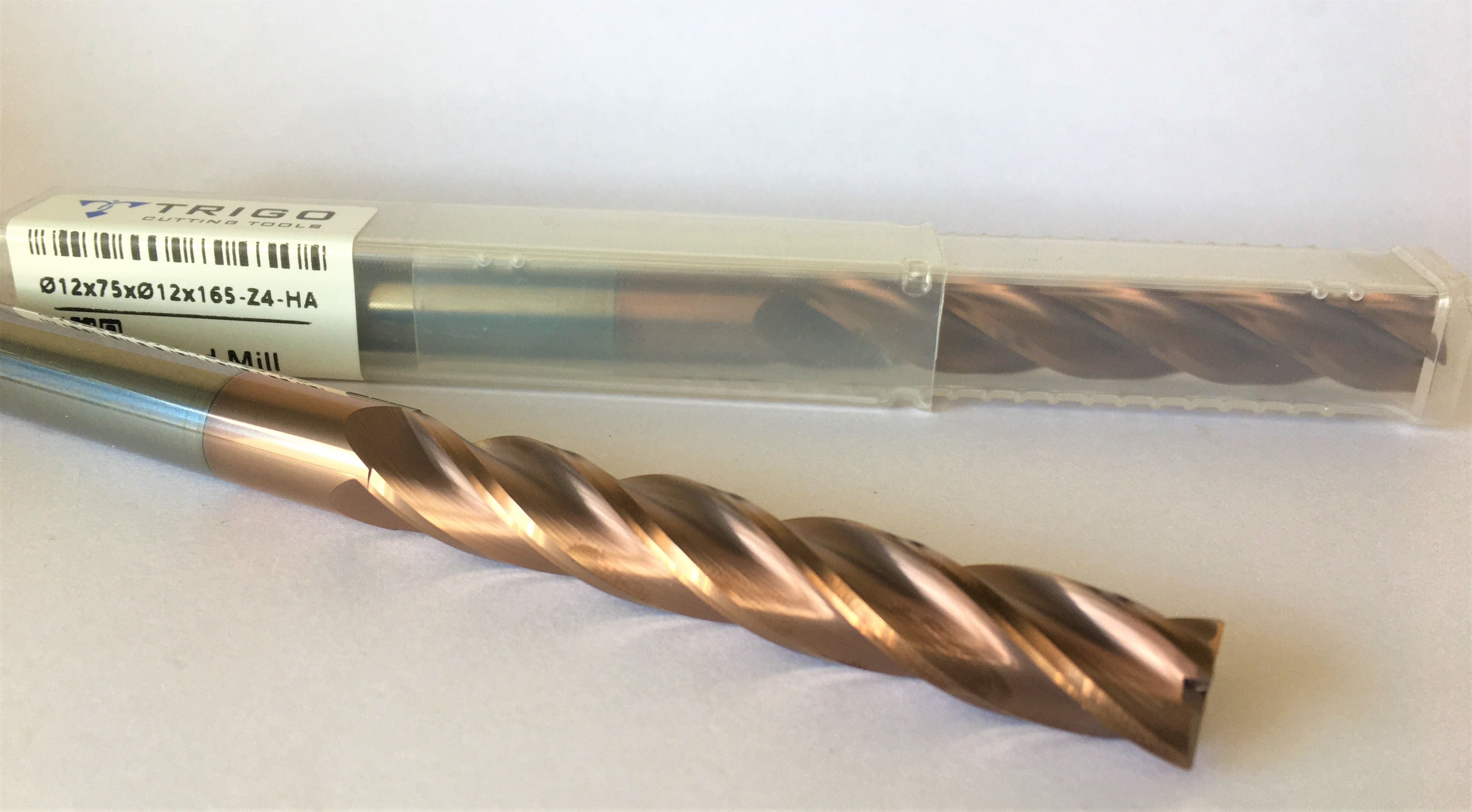 TRİGO 12 MM 150 BOY KARBÜR HRC55 4 AĞIZLI DÜZ ELMAS FREZE