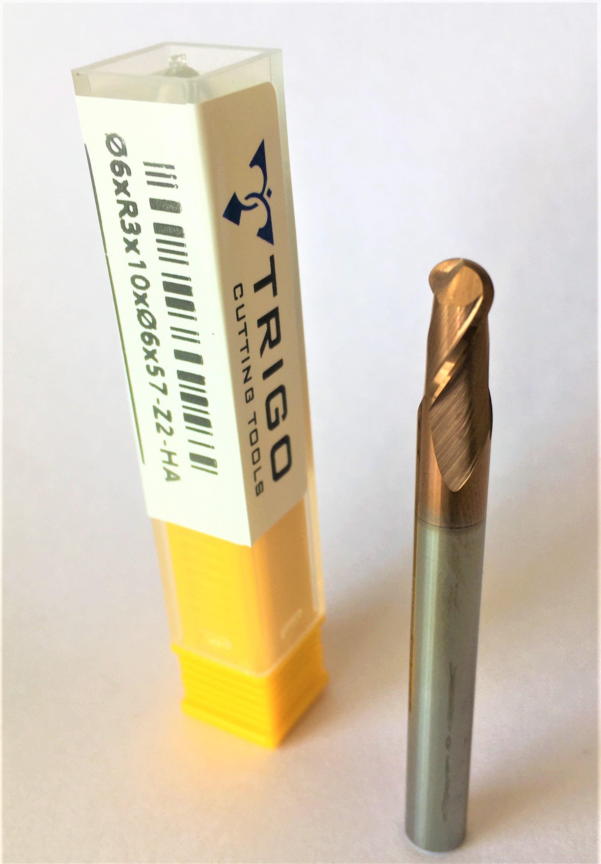 TRİGO 6 MM KARBÜR HRC55 2 AĞIZLI KÜRE ELMAS FREZE