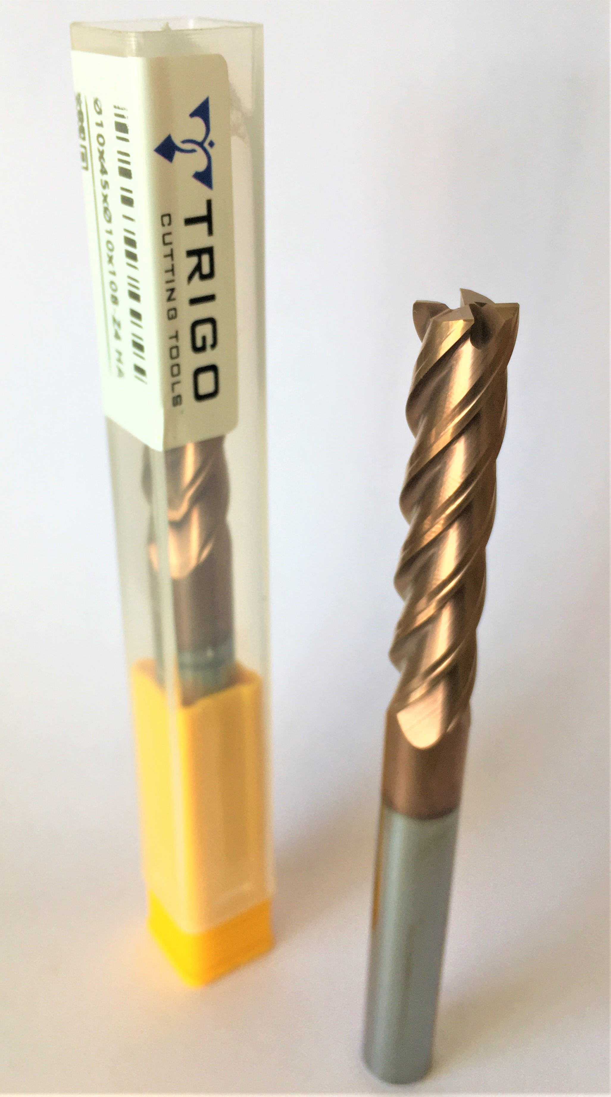 TRİGO 10 MM 100 BOY KARBÜR HRC55 4 AĞIZLI DÜZ ELMAS FREZE