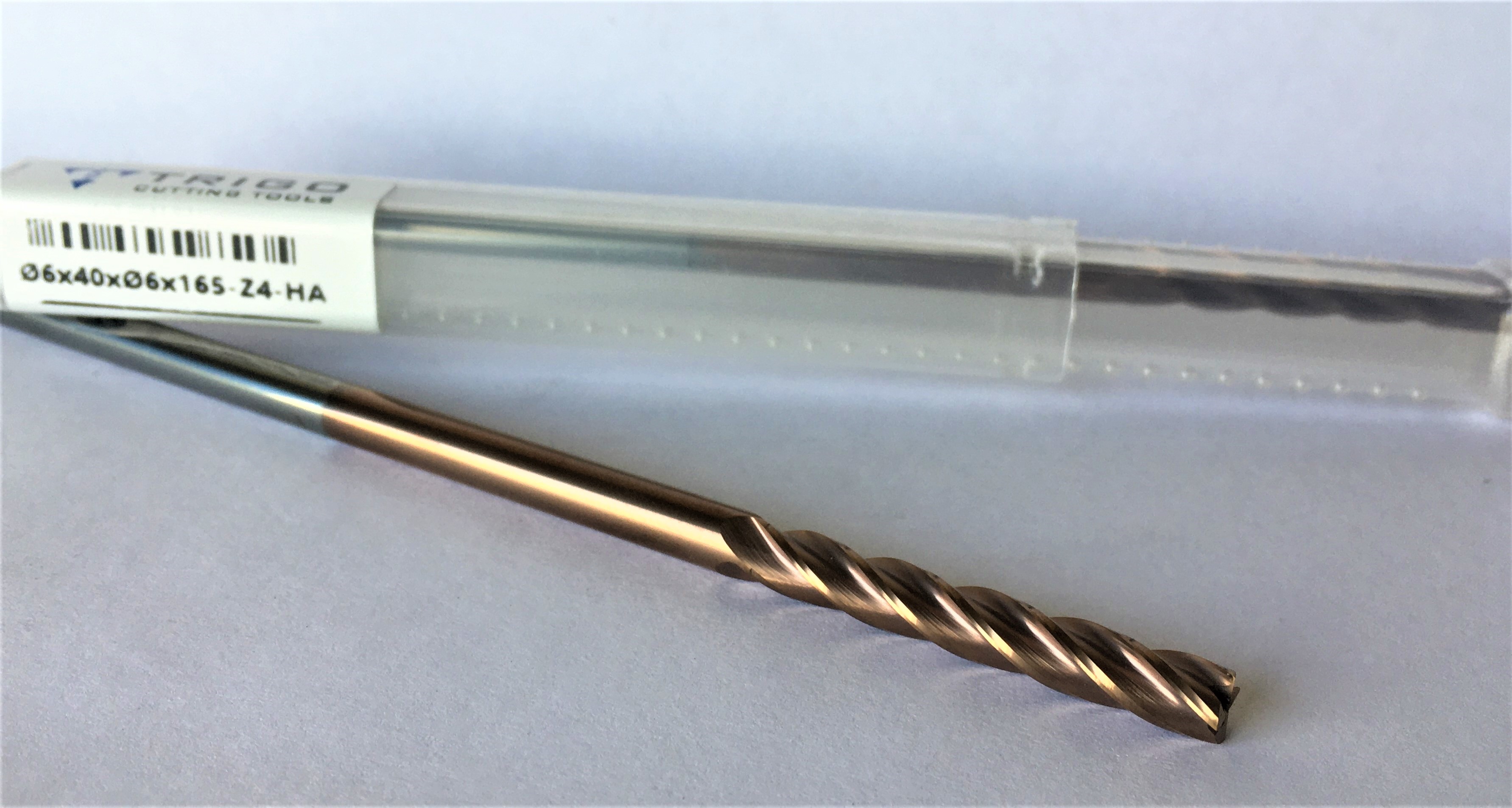 TRİGO 6 MM 150 BOY KARBÜR HRC55 4 AĞIZLI DÜZ ELMAS FREZE