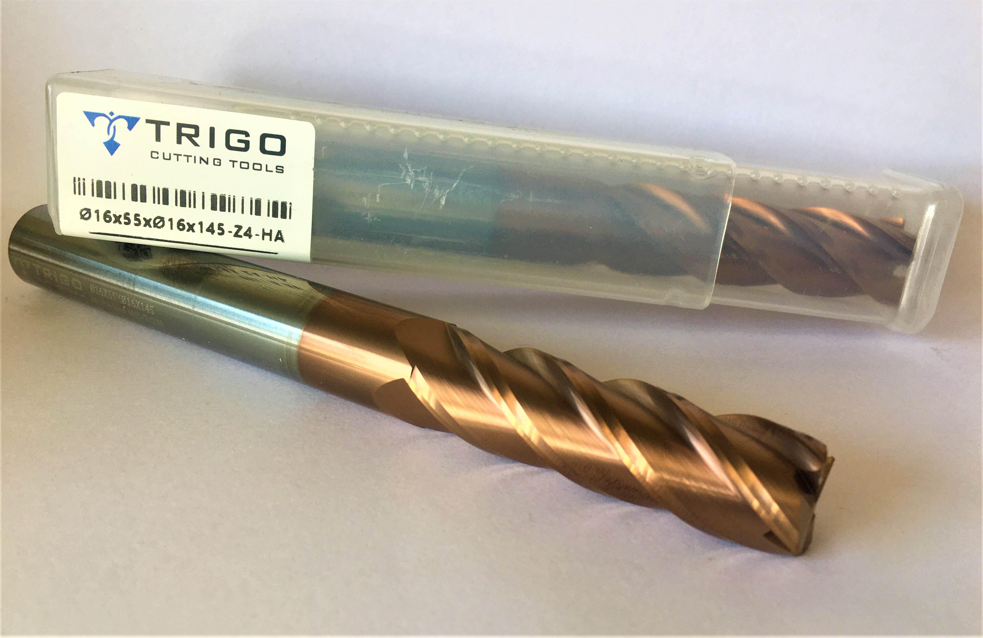 TRİGO 16 MM 150 BOY KARBÜR HRC55 4 AĞIZLI DÜZ ELMAS FREZE