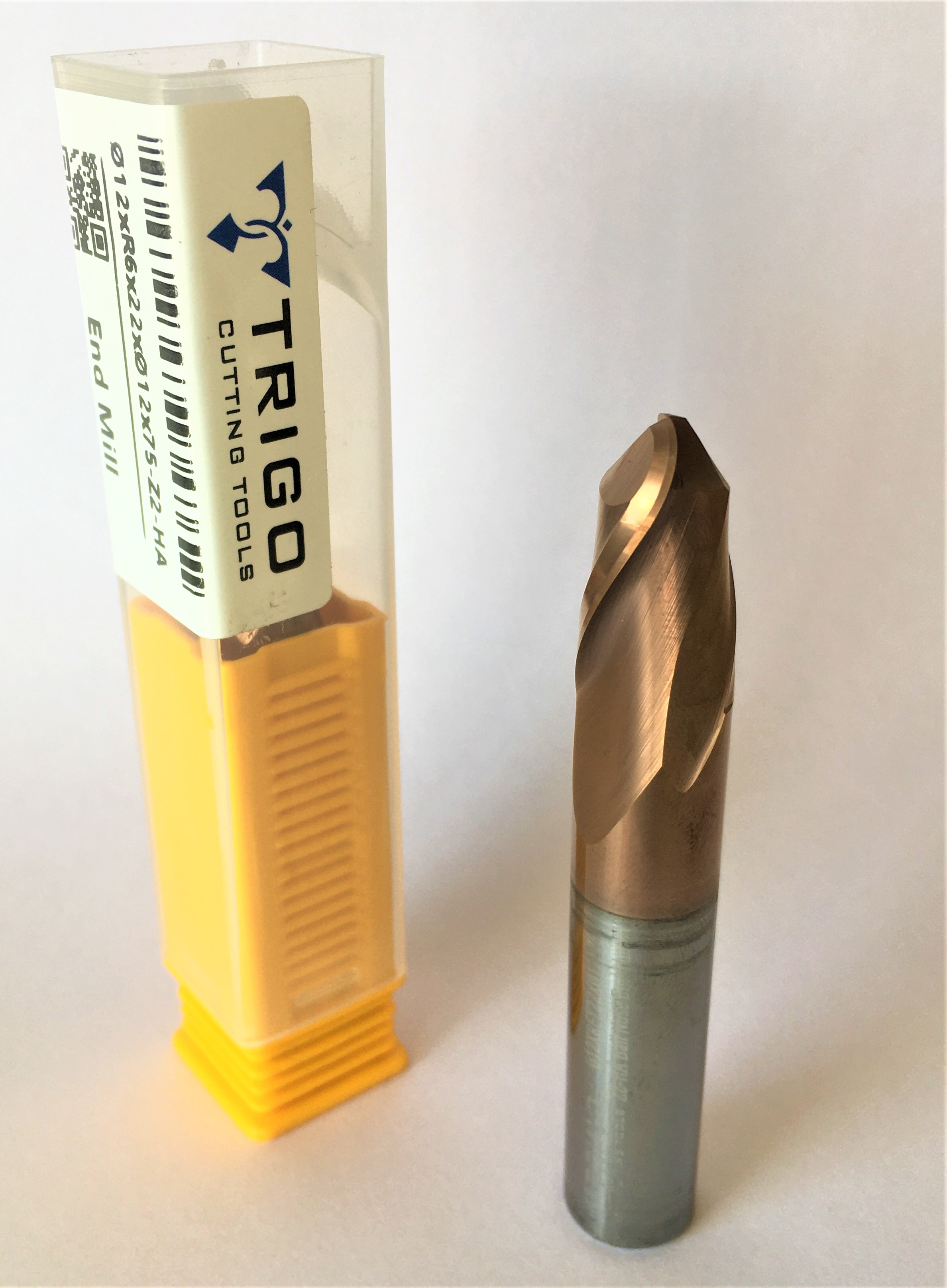 TRİGO 12 MM KARBÜR HRC55 2 AĞIZLI KÜRE ELMAS FREZE