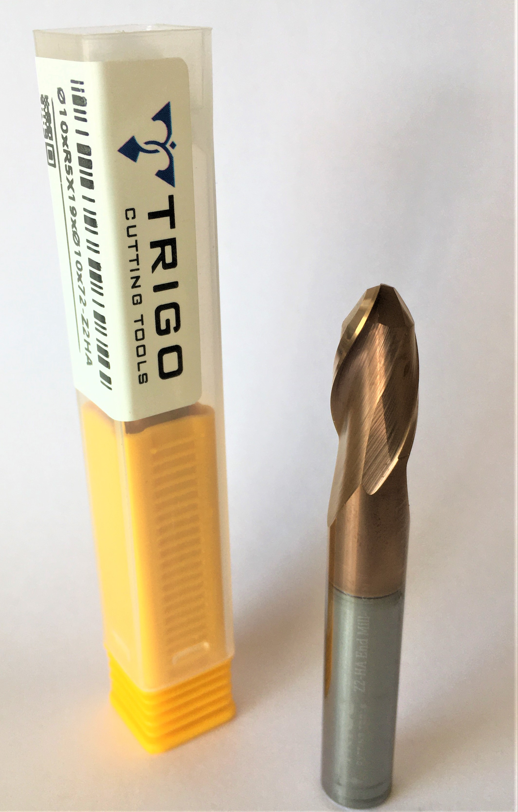 TRİGO 10 MM KARBÜR HRC55 2 AĞIZLI KÜRE ELMAS FREZE