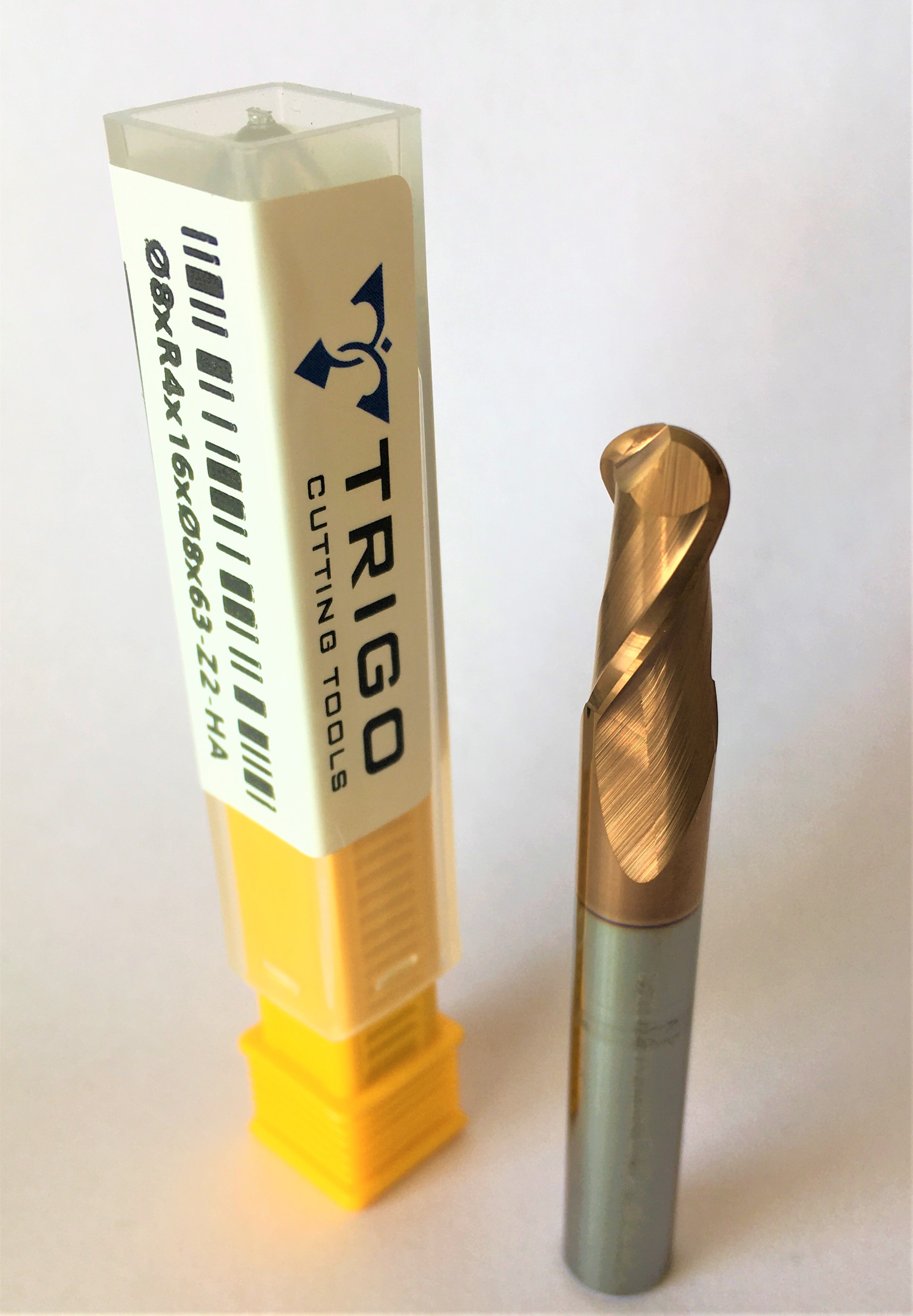 TRİGO 8 MM KARBÜR HRC55 2 AĞIZLI KÜRE ELMAS FREZE